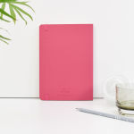 Alternative view 3 of MAKE A MARK A5 Recycled Lined Leather Notebook Pink