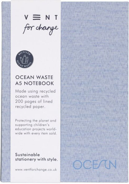 Ocean Blue Recycled A5 Notebook