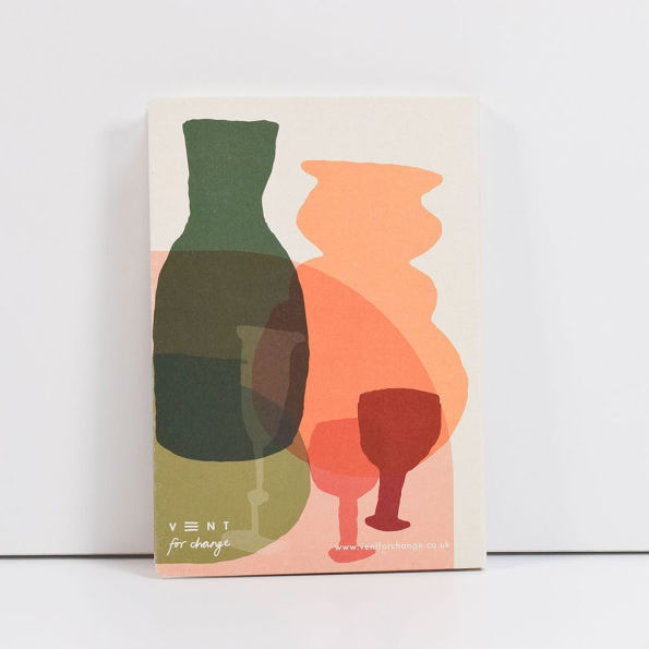 A5 Coloured Glass Recycled Notebook