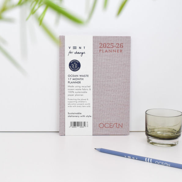 2025-2026 Ocean Coral Pink 17 Month Planner