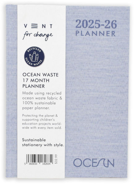 2025-2026 Ocean Sea Blue 17 Month Planner