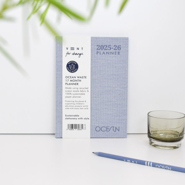2025-2026 Ocean Sea Blue 17 Month Planner