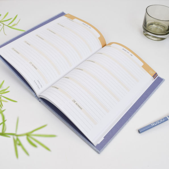 2025-2026 Ocean Sea Blue 17 Month Planner