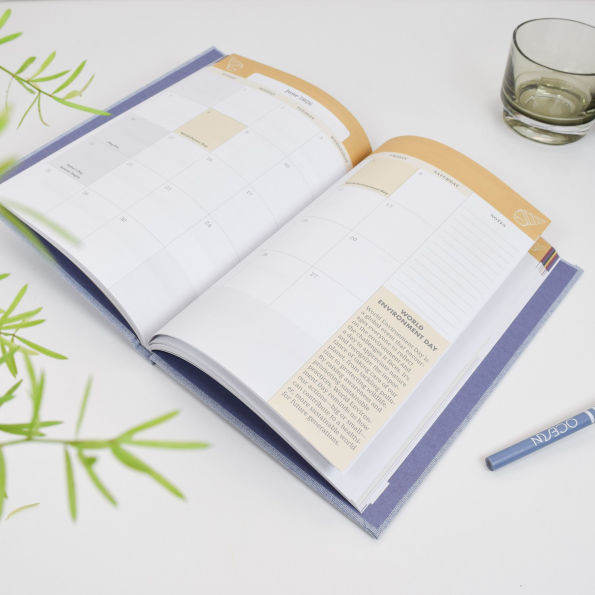 2025-2026 Ocean Sea Blue 17 Month Planner