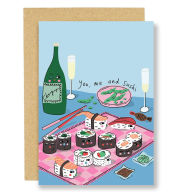Title: You, Me, and Sushi Friendship Card