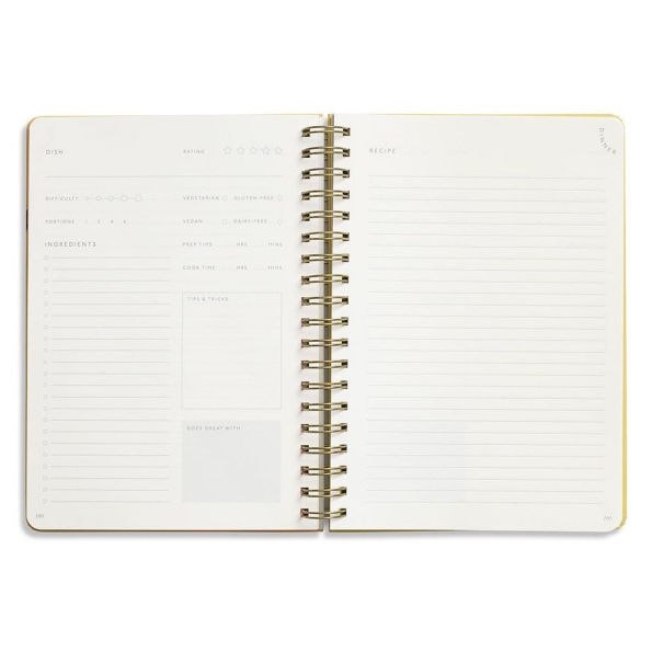 Fruits B5 Spiral Guided Recipe Journal Yellow