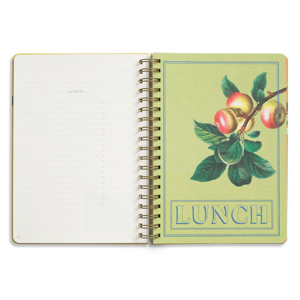 Fruits B5 Spiral Guided Recipe Journal Yellow