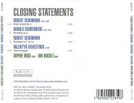 Alternative view 2 of Closing Statements: Schumann, Schoenberg, Silvestrov
