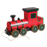 Title: Orange Tree Toys Wooden Steam Train Pull Along