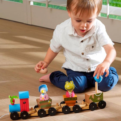 peter rabbit wooden train