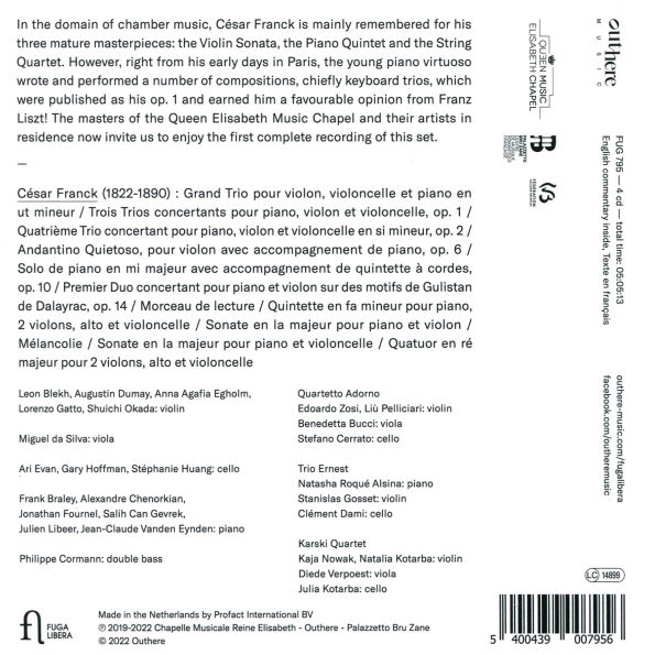 César Franck: Complete Chamber Music [Fuga Libera]