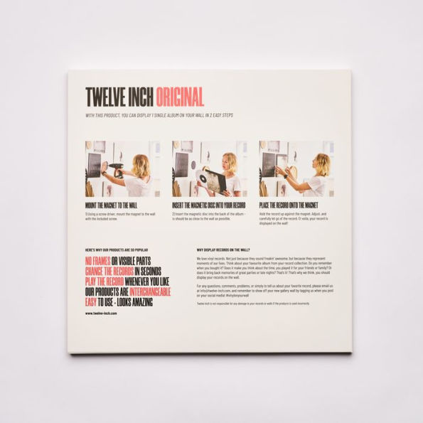 Twelve Inch Original - Invisible Vinyl On Your Wall Display