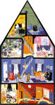 Alternative view 2 of The Moomins Deco 40 Piece Puzzle House