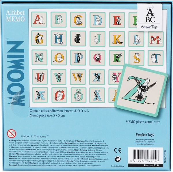 Moomin Alphabet Memo