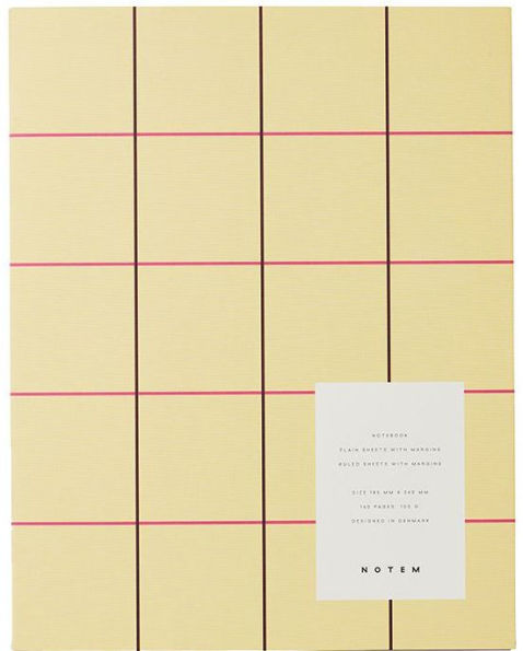 UMA Yellow Check Flat-lay Notebook