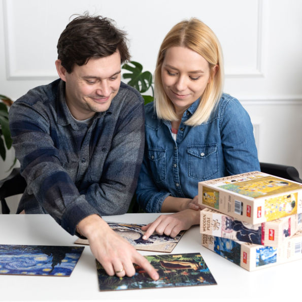 Wood Craft 200 Piece Wooden Puzzle - The Starry Night - Vincent van Gogh