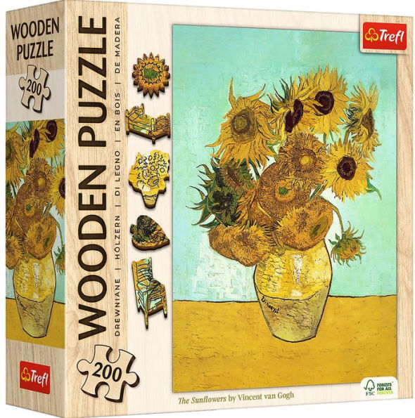 Sunflowers - Vincent Van Gogh - Wooden Puzzle