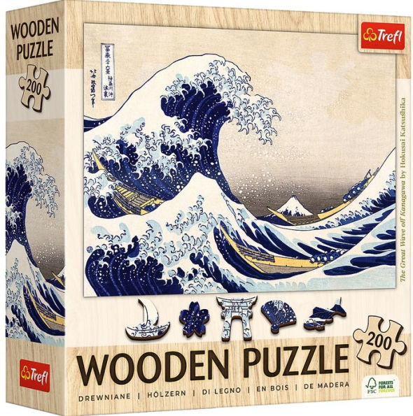 The Great Wave off Kanagawa - Hokusai Katsushika Wooden Puzzle