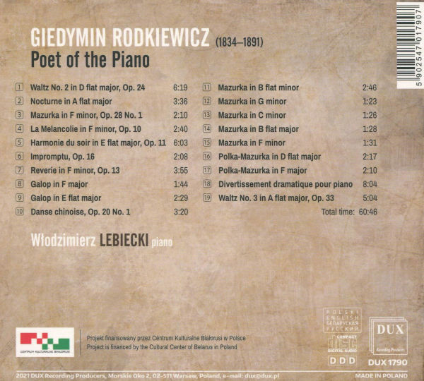 Giedymin Rodkiewicz: Poet of the Piano