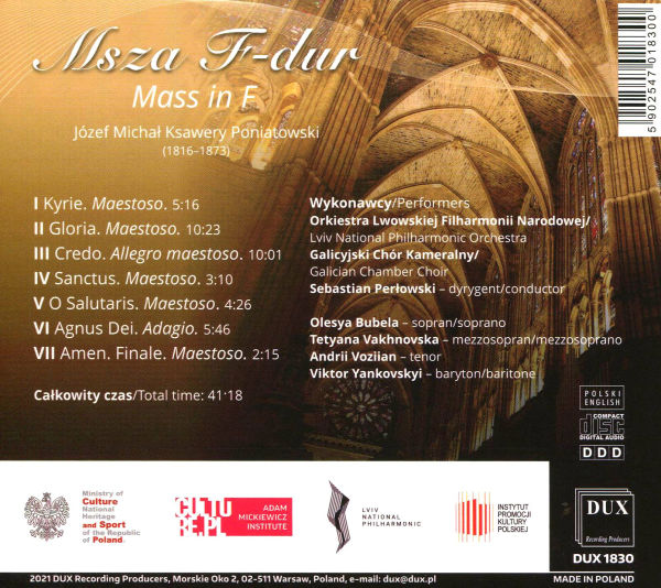 J.M.K. Poniatowski: Msza F-dur