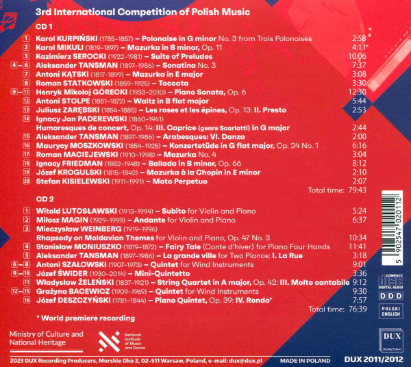3rd International Competition of Polish Music
