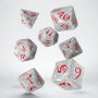 Classic RPG Pearl & red Dice Set (7)