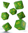 Alternative view 2 of Classic Runic Green & yellow Dice Set