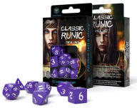 Title: Classic Runic Purple & white Dice Set