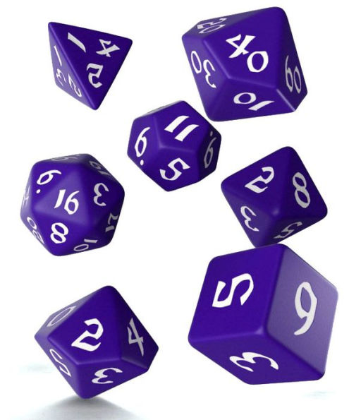 Classic Runic Purple & white Dice Set