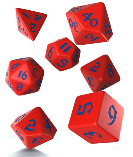 Classic Runic Red & blue Dice Set