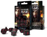 Title: Classic Runic Black & red Dice Set