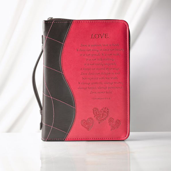 Love in Pink 1 Corinthians 13:4-8 Bible Cover