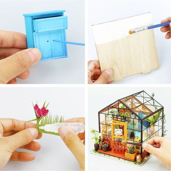 DIY Wooden Miniature Kit Cathy's Flower House