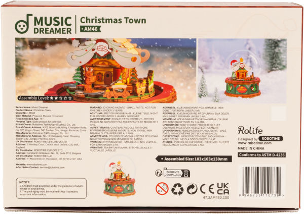 Christmas Town Snowglobe DIY Music Box