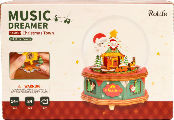 Christmas Town Snowglobe DIY Music Box