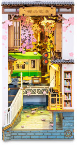 DIY Book Nook Sakura Tram