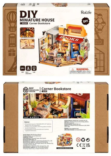 DIY Mini House of Corner Bookstore