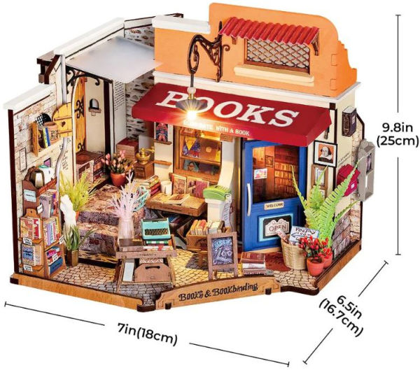 DIY Mini House of Corner Bookstore