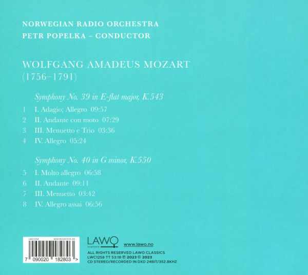 W.A. Mozart: Symphonies Nos. 39 & 40