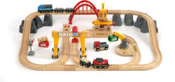 Alternative view 2 of BRIO World Wooden Railway Train Set Cargo Railway Deluxe Set