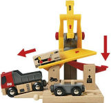 Alternative view 3 of BRIO World Wooden Railway Train Set Cargo Railway Deluxe Set