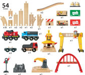 Alternative view 5 of BRIO World Wooden Railway Train Set Cargo Railway Deluxe Set
