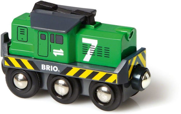 BRIO World Wooden Railway Train Set Freight Battery Engine