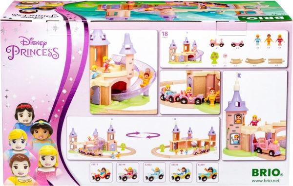 BRIO World Wooden Railway Train Set Disney Princess Castle Set