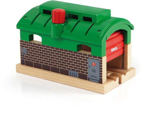 BRIO World Wooden Railway Train Set Train Garage