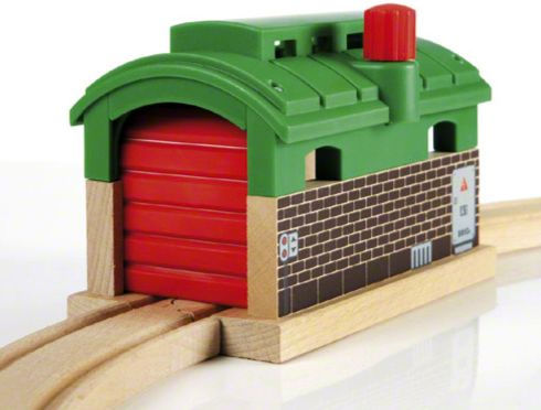 BRIO World Wooden Railway Train Set Train Garage