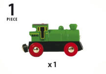 Alternative view 4 of BRIO World Wooden Railway Train Set Battery Powered Engine