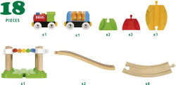 Alternative view 3 of BRIO World Wooden Railway Train Set My First Railway Beginner Pack