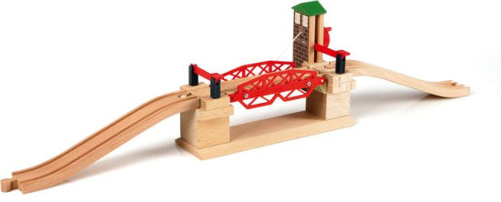 BRIO World Wooden Railway Train Set Lifting Bridge by Brio | Barnes ...