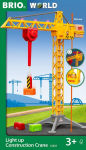 Alternative view 2 of Brio World Wooden Railway Train Set - Light Up Construction Crane